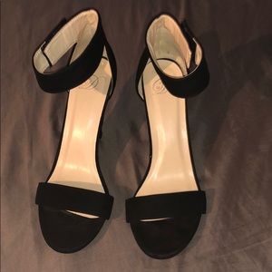 Black Open Toe “Delicious” Heels